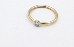 Tiffany & Co. Ring aus 750 / 18 Kt Gold + 950 Pt Solitär Brillant ca. 0,20ct.