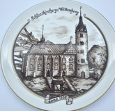 Meissen Wandteller Luther Schlosskirche zu Wittenberg 1483-1983 limit. Auflage