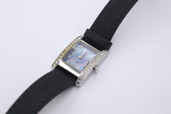 Coster Diamonds Damen Armbanduhr Quartz Edelstahl Silber Leder Schwarz 21 mm