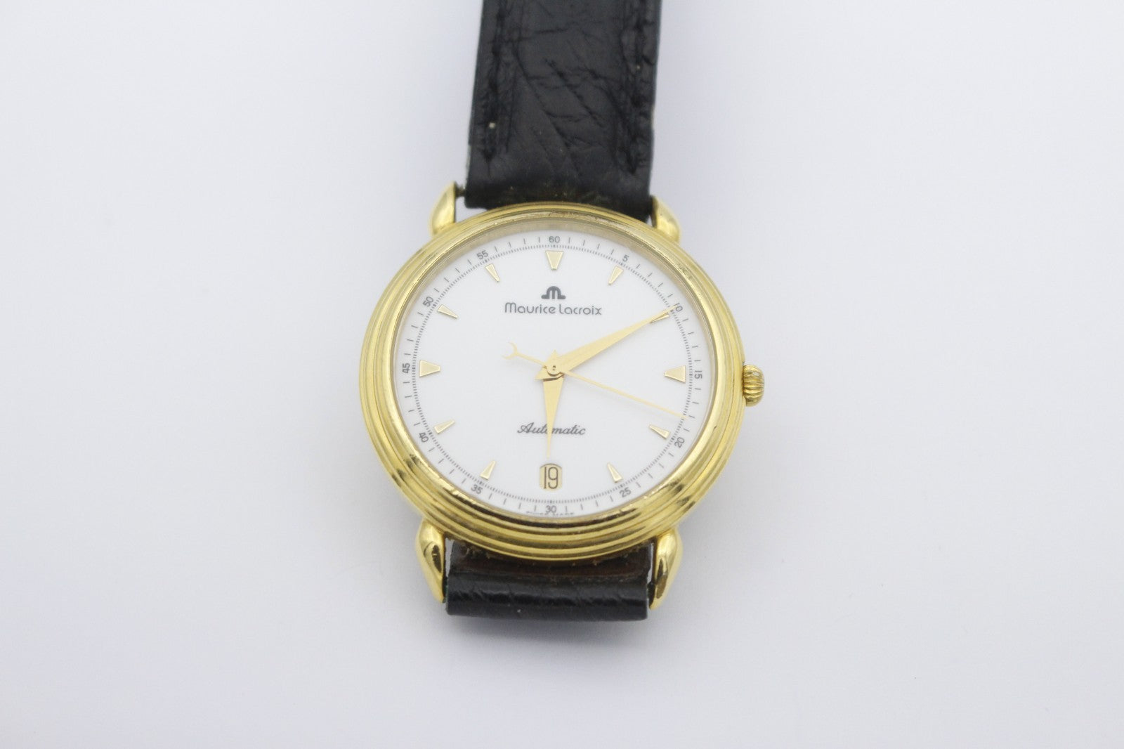 Maurice Lacroix Armbanduhr Automatic Ref 11114 Vergoldet Leder 36 mm