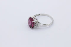 Hochwertiger R&C Damen Ring aus 750/18k Weißgold mit ein Edelstein & Diamanten