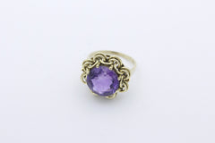 Schöner Amethyst Ring aus 585 / 14 Karat Gelbgold | Gr. 56