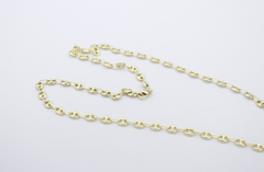 Christ Halskette Bohnenkette Schlicht aus 585 / 14k Gelbgold 50cm Top Zustand