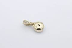 Wunderschöner Pandora Charm Anhänger aus 585 / 14k Gelbgold mit Zirkonia
