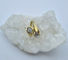 Wunderschöner Damen Diamant Altschliff + Brillant Ring aus 585er Gelbgold Gr. 53