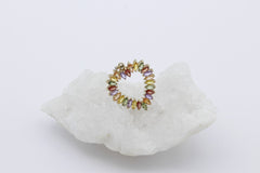 Außergewöhnlicher Juwelen Anhänger aus 375/9k Gold Bunte Edelsteine & Diamanten