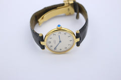 Cartier Vermeil Argent Must de Cartier Quarz 925 Silber Vergoldet 30 mm