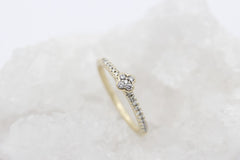 Schöner Marken Damen Ring aus 750er Gelbgold mit Diamanten 0,19 ct.