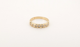 Goldring 14 Karat 585 mit 7 echten Diamanten Halb Memory Damen Gr. 60