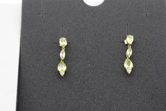 Juwelen Ohrhänger Ohrschmuck aus 375er / 9k Gelbgold mit Farbsteine & Diamanten