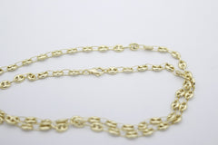 Christ Halskette Bohnenkette Schlicht aus 585 / 14k Gelbgold 50cm Top Zustand