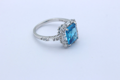 Traumhafter Damen Ring aus 925 Sterlingsilber mit Juwelen | Gr. 57