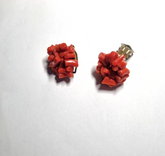 Schöne Korallen Damen Ohrschmuck Ohrclip