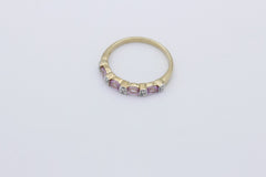 Zarter Juwelen Damen Ring aus 375 / 9k Gelbgold mit Farbsteine & Diamanten