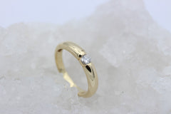 Exklusiver Solitär Spannring aus 585er / 14k Gelbgold mit ein Brillant 0,15 ct.