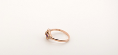 Antiker Juwelier-Ring Damen 14k (585) Rotgold mit Brillant, Diamanten & Rubinen