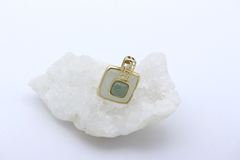 Außergewöhnlicher Anhänger aus 585 / 14K Gelbgold mit Jade und Mondstein