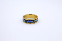 MICHAELA FREY TEAM Ring | Emaille vergoldet | Schmetterling Motiv | Gr. 56