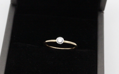 Tiffany & Co. Ring aus 750 / 18 Kt Gold + 950 Pt Solitär Brillant ca. 0,20ct.