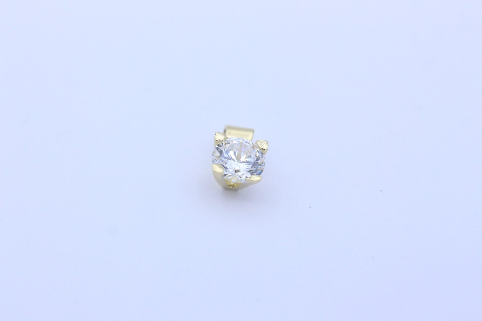Wunderschöner Damen Anhänger aus 585 / 14k Gelbgold mit ein Zirkonia Edelstein