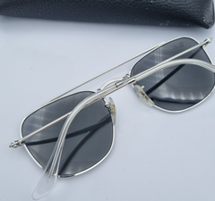 RAY-BAN RB3557 9198B1 SONNENBRILLE SILBER METALL HERREN GR. 51