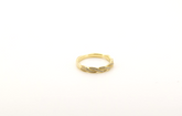 Zarter Diamantring 18 Karat 750 Gold | Kordelring mit kleinen Diamanten Gr. 48
