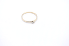 Brillant Solitär Damen Ring 585 / 14K Gold 0,10 ct. W/SI | Zarter Verlobungsring