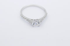 Traumhafter Damen Ring aus 333 / 8k Weißgold mit funkelnde Zirkonia | Gr. 54