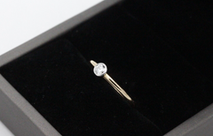 Tiffany & Co. Ring aus 750 / 18 Kt Gold + 950 Pt Solitär Brillant ca. 0,20ct.