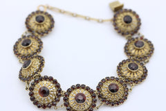 Granat Schmuck Damen Armband aus 333 / 8K Gelbgold mit Granaten