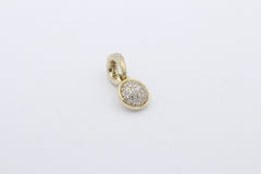 Wunderschöner Pandora Charm Anhänger aus 585 / 14k Gelbgold mit Zirkonia