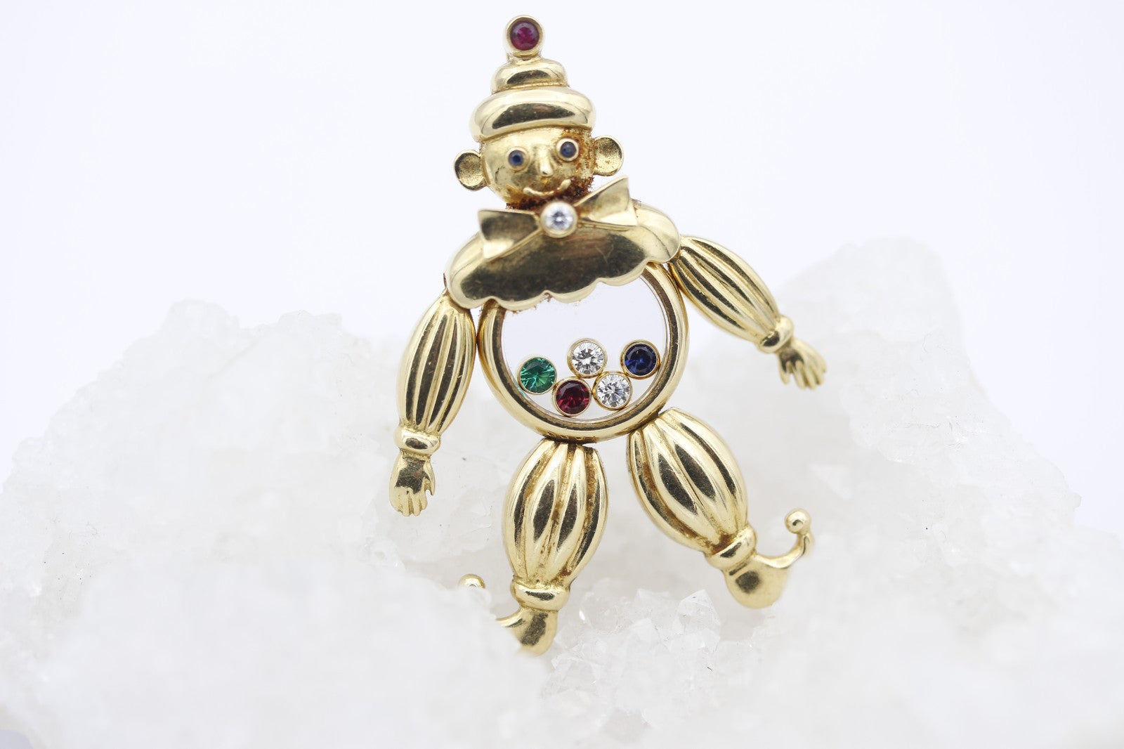 Vintage Chopard Happy Diamonds 18K 750 Gold Anhänger Clown Harlekin 79/4674-20