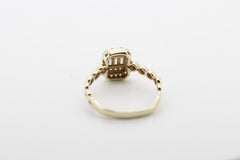 Eleganter 585 14K Damen Gelbgold Goldring mit Baguette & Runden Zirkonia Gr. 55