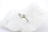 Hochwertiger Brillant Solitär Ring 585 14K Gold Bicolor 0,17 ct. Verlobungsring