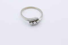 Wunderschöner Damen Ring aus 585/14k Weißgold mit Diamanten ca. 0,35ct. | Gr. 67