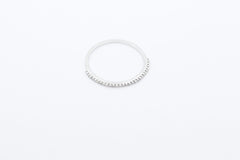 Zarter Damen Halbmemory Ring aus 375 / 9k Weißgold mit Diamanten | Gr. 52