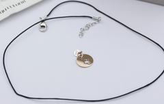 Guido Maria Kretschmer by Christ Plakette 585 Rotgold mit Nylon Halskette