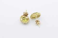 Traumhafter Ohrschmuck Ohrstecker aus 585 / 14k Gelbgold mit Citrin & Diamanten