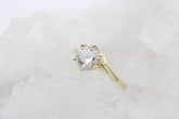Wunderschöner Solitär Damen Ring aus 585 / 14k Gelbgold mit ein Zirkonia