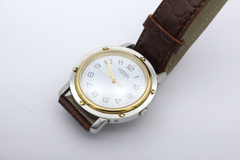 Hermes Vintage Clipper Stahl Gold Unisex Uhr 36 mm