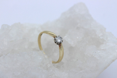 Schöner Solitär Damen Ring aus 585 / 14k Gelbgold mit ein Brillant ca. 0,20 ct.