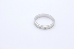 CHRIST Diamantring Matt 585 Weißgold 14 Karat Ring 5 Diamanten Brillanten Gr. 55