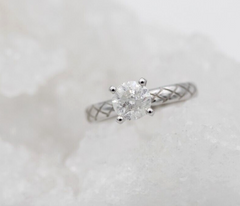 Wunderschöner Ring aus 585er Weißgold mit ein Diamant ca. 0,85ct. (W/PI)