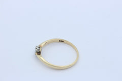 Schöner Solitär Damen Ring aus 585 / 14k Gelbgold mit ein Brillant ca. 0,20 ct.