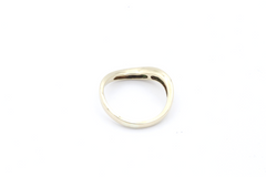585 / 14 Karat Gelbgold Damen Ring Smaragd & Brillanten moderner Design | Gr. 50