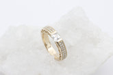 Glamira 585 / 14K Gelbgold Damenring Princess Cut Zirkonia & Diamanten Gr. 57