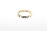 Hochwertiger Meister Ring 585 / 14K Gold Halb-Eternity mit Diamanten Brillanten
