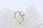 Pandora Damen Ring aus 585 / 14K Gelbgold mit Cubic Zirkonia Wie Neu | Gr. 52