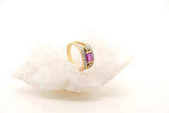 Exklusiver Designer-Ring 18k (750) Gold mit Edelstein & Brillanten Juwelenring