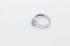 Unisex Ring aus 925 Sterlingsilber mit ein Farbstein Gr. 60